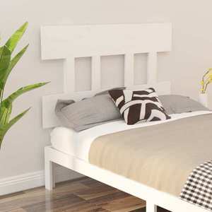 vidaXL Tăblie de pat, alb, 93, 5x3x81 cm, lemn masiv de pin imagine