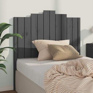 vidaXL Tăblie de pat, gri, 106x4x110 cm, lemn masiv de pin imagine