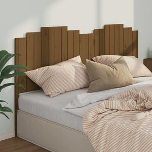 vidaXL Tăblie de pat, maro miere, 206x4x110 cm, lemn masiv de pin imagine