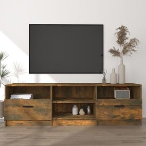 vidaXL Comodă TV, stejar fumuriu, 150x33, 5x45 cm, lemn prelucrat imagine