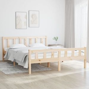 vidaXL Cadru de pat, 120x200 cm, lemn masiv imagine