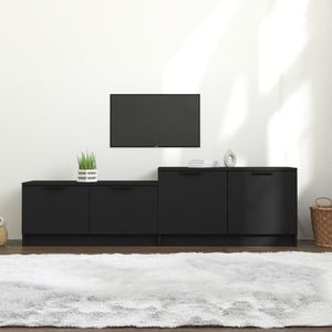vidaXL Comodă TV, negru, 158, 5x36x45 cm, lemn prelucrat imagine