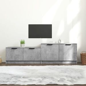vidaXL Comodă TV, gri beton, 158, 5x36x45 cm, lemn prelucrat imagine