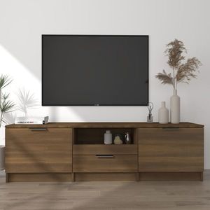 vidaXL Comodă TV, stejar maro, 140x35x40 cm, lemn prelucrat imagine