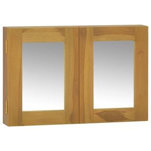 vidaXL Dulap cu oglindă, 60x10x40 cm, lemn masiv de tec imagine