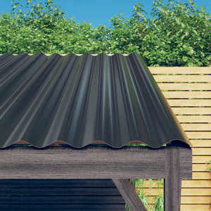 vidaXL Panouri de acoperiș 36 buc. oțel vopsit antracit 80x36 cm imagine