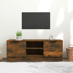 vidaXL Comodă TV, stejar fumuriu, 102x35x36, 5 cm, lemn prelucrat imagine