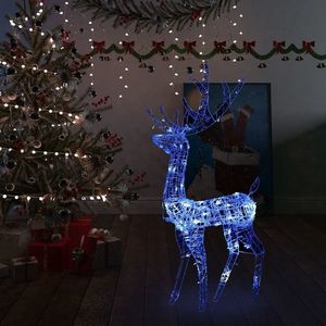 vidaXL Decorațiune de Crăciun ren 140 LED-uri albastru 120 cm acril imagine