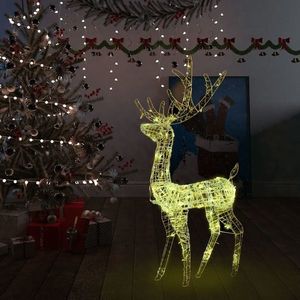 vidaXL Decorațiune de Crăciun ren 140 LED-uri alb cald 120 cm acril imagine