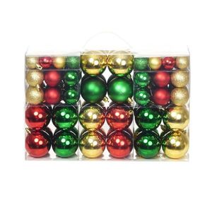 Globuri de Crăciun, 100 buc., roșu/auriu/verde imagine