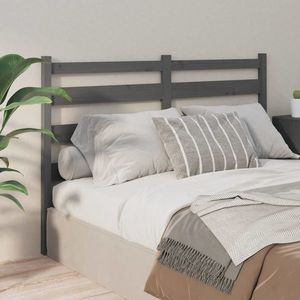 vidaXL Tăblie de pat, gri, 186x4x100 cm, lemn masiv de pin imagine