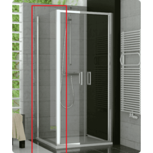 Perete lateral cabina dus SanSwiss Top-Line TOPF 90xH190 profil argintiu imagine