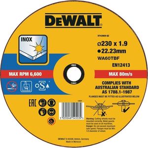 Disc DeWalt DT43909 230 mm 1.9 mm Taiere Inox imagine