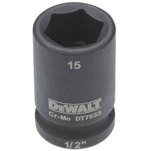 Cheie tubulara de impact 1/2 DeWalt 15 mm - DT7533 imagine