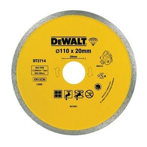 Disc Diamantat Pentru Placi Ceramice DeWalt DT3714 110 x 20 mm Pentru DWC410 imagine