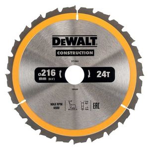 Disc DeWALT DT1952 pentru constructii 24Z 216x30mm imagine