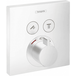 Baterie dus Hansgrohe ShowerSelect termostatata cu 2 functii, alb mat imagine