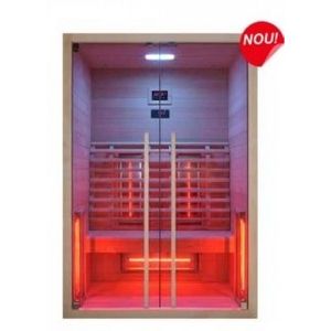 Sauna infrarosu Sanotechnik Ruby 2 lemn canadian 120x100xH195 cm cromoterapie imagine