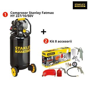 Pachet Compresor Stanley Fatmax HY 227/10/50V & Kit 8 Accesorii Compresor Stanley 9045671STN imagine