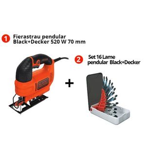 Pachet Black+Decler: Fierastrau Pendular KS701PEK Si Set Cu 16 Lame Pentru Pendular X28170 imagine