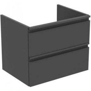Baza lavoar Ideal Standard Tesi 60 x 44 cm, doua sertare, negru mat imagine