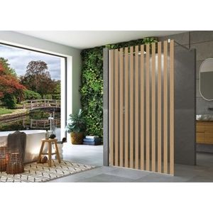 Cabina dus Walk-in SanSwiss Easy Japan STR4P 100xH200 cm, profil crom imagine