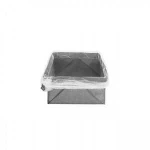 Cutie pliabila pentru depozitare Metaltex, 12 x 12 cm, poliester/poliamida, gri imagine