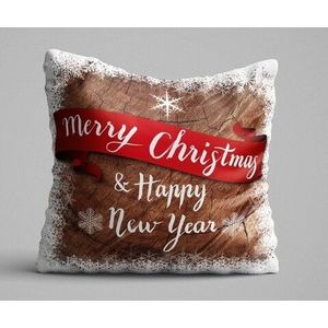 Perna decorativa, Christmas Decoration KRLNTXMAS-1, 43x43 cm, policoton, multicolor imagine