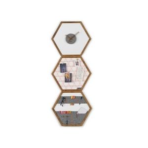 Set ceas de perete, panou memo si organizator de perete Rafevi Tuva, 60 x 52 cm, portocaliu imagine