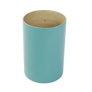 Cutie depozitare cilindrica, Compactor, Laccato, 12 x 18 cm, bambus, turcoaz imagine