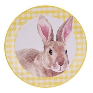 Platou pentru servire Bunny, Ø24 cm, dolomit, galben imagine