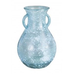 Vaza, Arleen, Bizzotto, 16x24 cm, sticla reciclata, albastru imagine