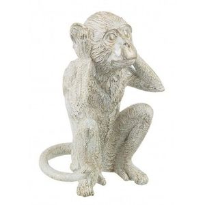 Statueta decorativa, Monkey Hear no Evil, 15.5x15x24 cm, polirasina imagine