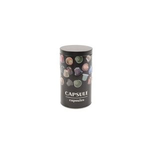 Recipient pentru capsule de cafea, Mercury, 11x19 cm, metal, negru imagine