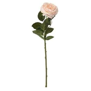Floare artificiala Rose, 12x12x63 cm, poliester, roz delicat imagine