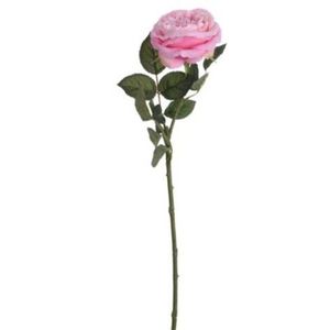 Floare artificiala Rose, 12x12x63 cm, poliester, roz imagine
