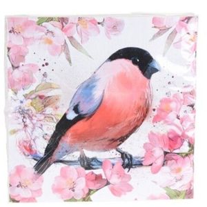 Servetele Bird, 33x33 cm, 20 buc, hartie, roz/albastru/negru imagine