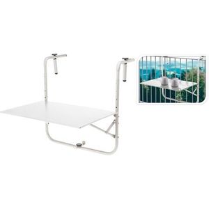 Masuta pentru balcon, 60x43 cm, metal, alb imagine