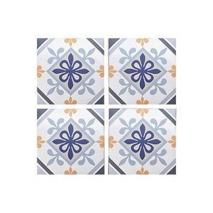 Autocolant decorativ Ethnicities, 15x15 cm, 8 piese, polipropilena, albastru/galben imagine
