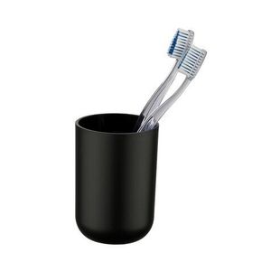 Suport pentru periute si pasta de dinti, Wenko, Brasil Black, 7.3 x 10.3 cm, plastic, negru imagine