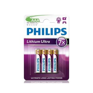 Philips FR03LB4A/10 - 4 ks Baterie cu litiu AAA LITHIUM ULTRA 1, 5V imagine