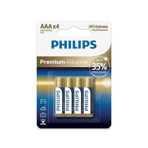 Philips LR03M4B/10 - 4 buc Baterie alcalina AAA PREMIUM ALKALINE 1, 5V imagine