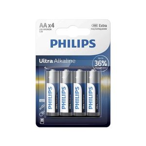 Philips LR6E4B/10 - 4 buc Baterie alcalina AA ULTRA ALKALINE 1, 5V imagine