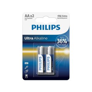 Philips LR6E2B/10 - 2 buc Baterie alcalina AA ULTRA ALKALINE 1, 5V imagine