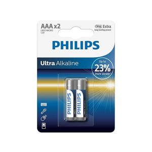 Philips LR03E2B/10 - 2 buc Baterie alcalina AAA ULTRA ALKALINE 1, 5V imagine