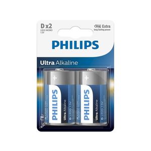 Philips LR20E2B/10 - 2 buc Baterie alcalina D ULTRA ALKALINE 1, 5V imagine