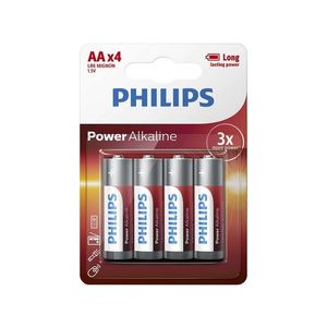 Philips LR6P4B/10 - 4 buc Baterie alcalina AA POWER ALKALINE 1, 5V imagine