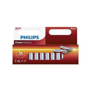 Philips LR6P12W/10 - 12 buc Baterie alcalina AA POWER ALKALINE 1, 5V imagine
