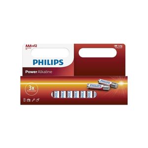 Philips LR03P12W/10 - 12 buc Baterie alcalina AAA POWER ALKALINE 1, 5V imagine