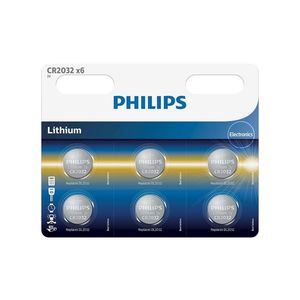 Philips CR2032P6/01B - 6 buc Baterie buton cu litiu CR2032 MINICELLS 3V imagine